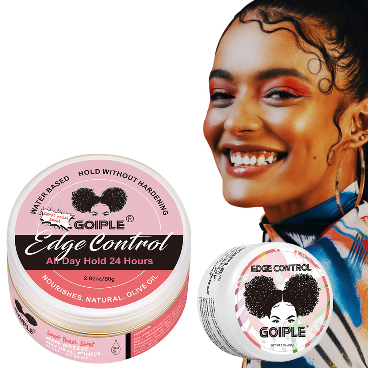 Hair Care Olive Oil - GOIPLE Natural Fruits Scents Edge Control