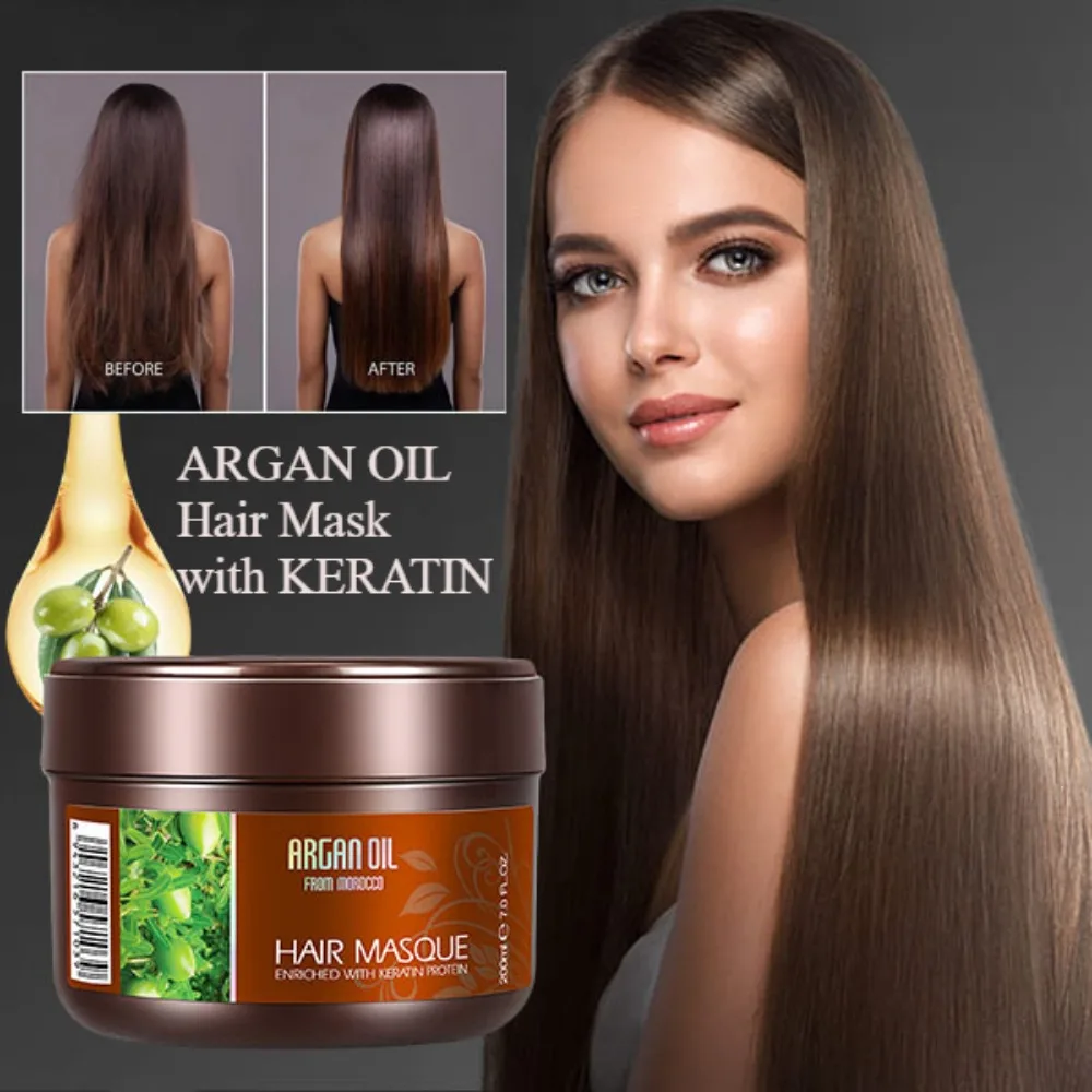 Keratin Argan Oil Hair Mask De - Deep Conditioner Mask ulasan dan harga