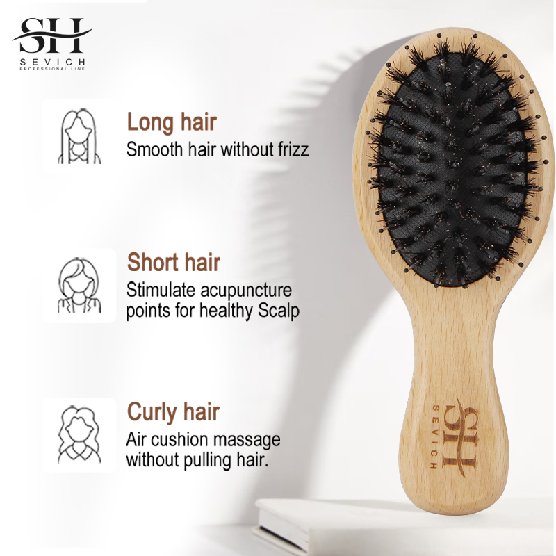 Natural Boar Bristle Hair Fluf - Hair Care Natural ulasan dan harga