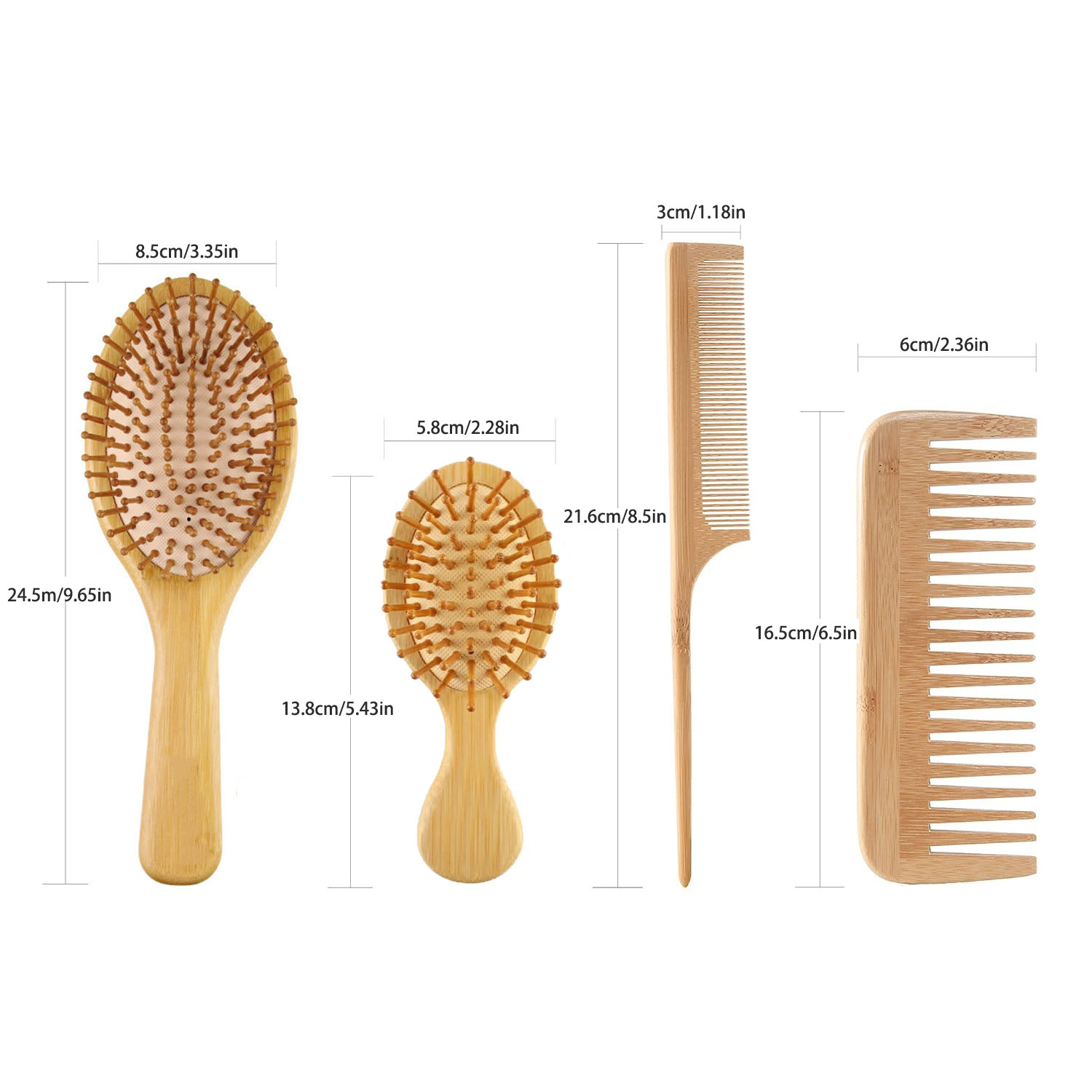 Bamboo Hair Brush Comb Set for - Hair Care For Men ulasan dan harga